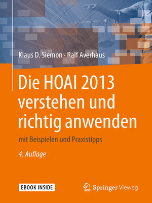 cover image of Die HOAI 2013 verstehen und richtig anwenden